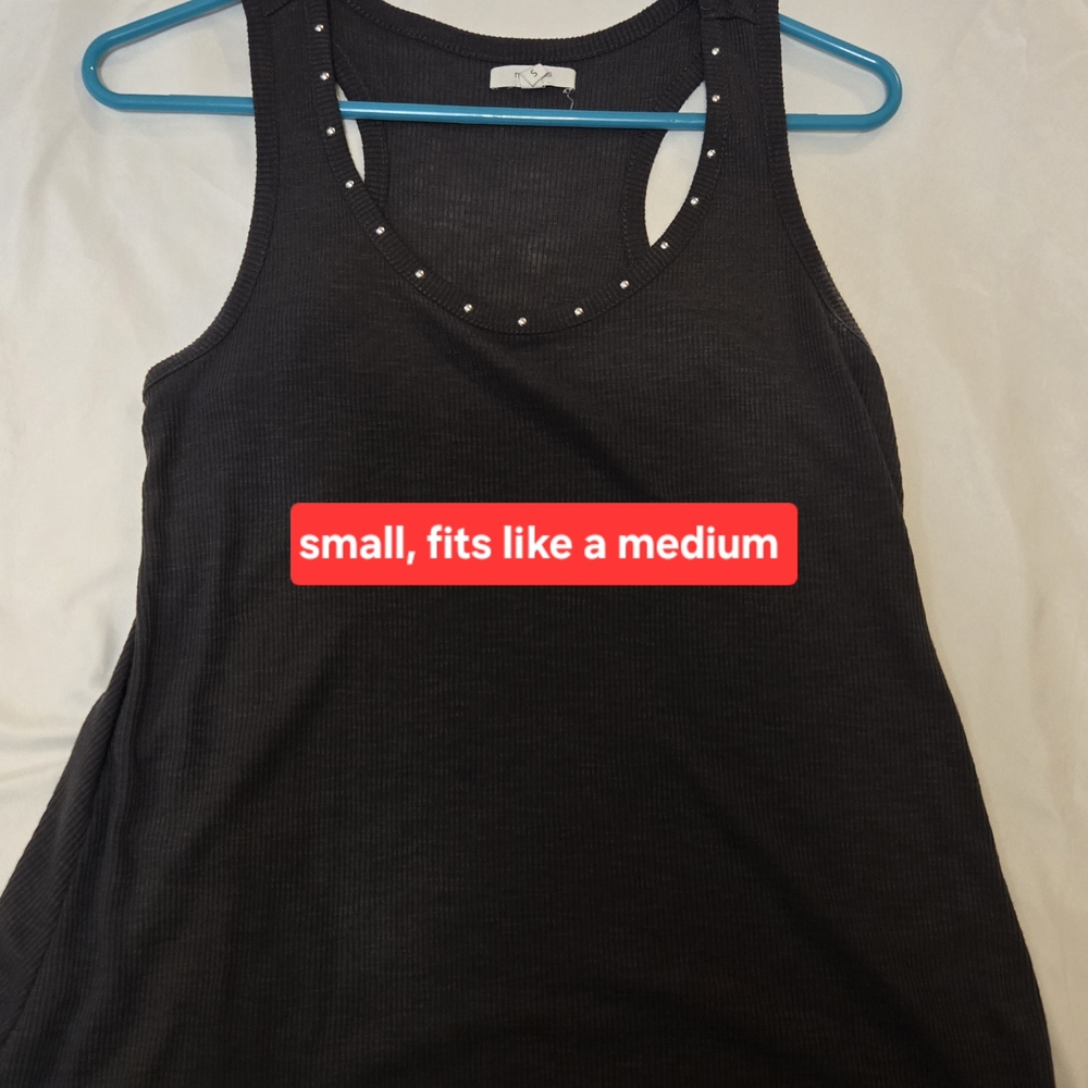 Maurices Black Studded Tank Top